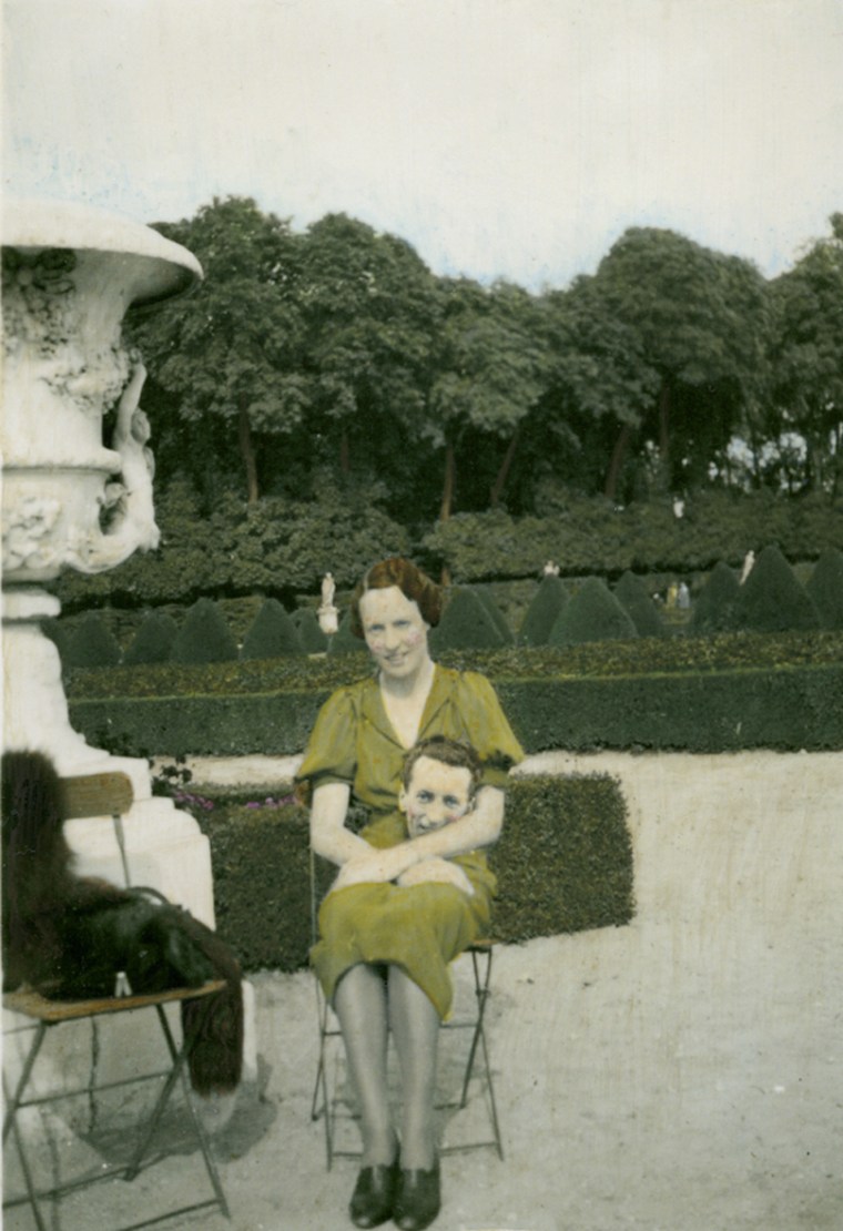 St. Denis Taking a Photograph of Himself and St. Genevieve in the Jardins des Tuileries